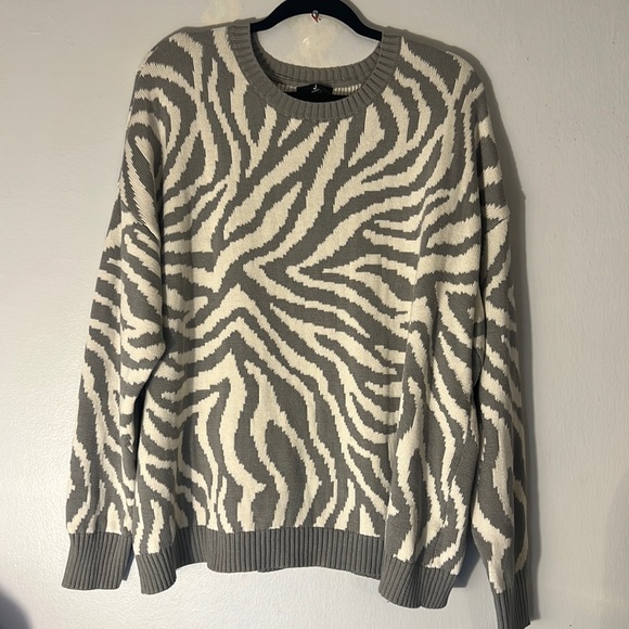 Jason Wu zebra print sweater cotton blend size large - Picture 1 of 5